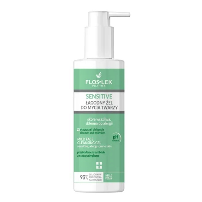 FlosLek Sensitive Łagodny żel do mycia twarzy, 175 ml