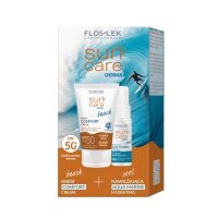 FlosLek Sun Care Derma Beach zestaw: krem SPF50, 50 ml + nawilżająca mgiełka, 30 ml
