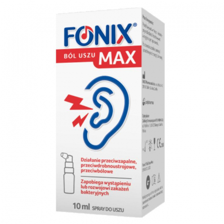 Fonix Ból Uszu Max spray do uszu, 10 ml