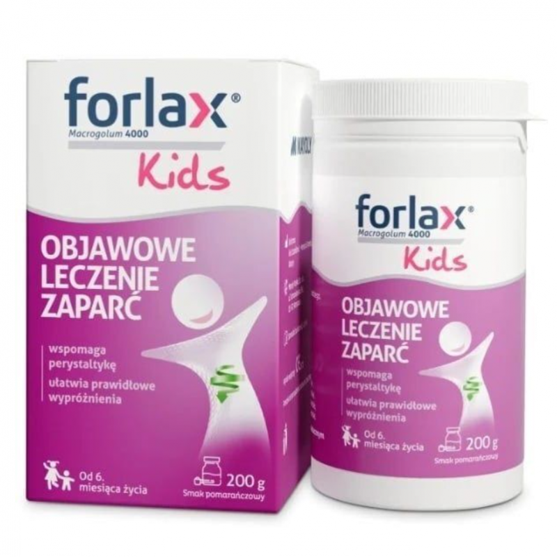 Forlax Kids proszek o smaku pomarańczowym, 200 g