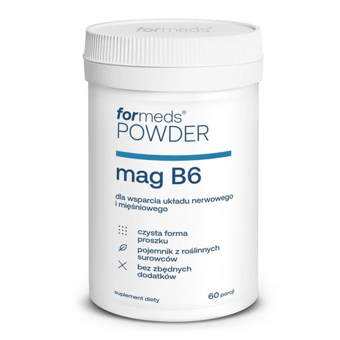 ForMeds Powder Mag B6 magnez i witamina B6 w proszku, 60 porcji