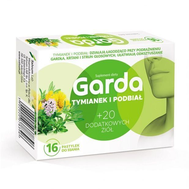 Garda Tymianek i Podbiał 16 pastylek do ssania
