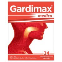 Gardimax medica tabletki do ssania na ból gardła, 24 szt.