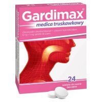 Gardimax Medica Junior truskawkowy tabletki do ssania, 24 szt.
