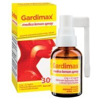Gardimax medica lemon spray na gardło do stosowania w jamie ustnej, 30 ml