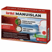 GardloX Manuislan pastylki do ssania o smaku miętowym, 16 szt.