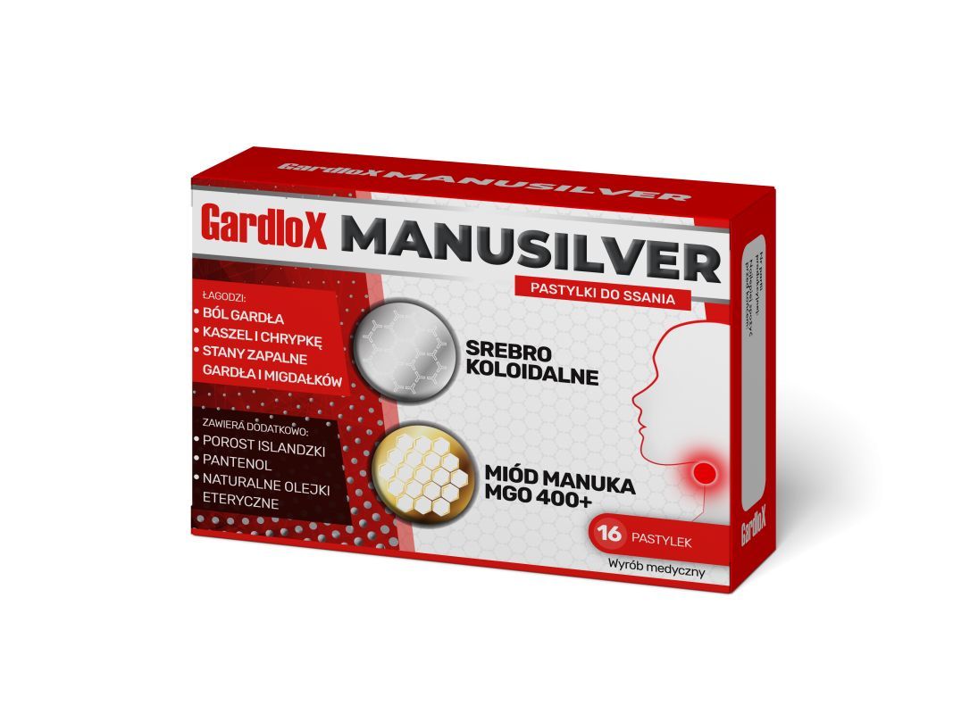 GardloX MANUSILVER 16 pastylek do ssania