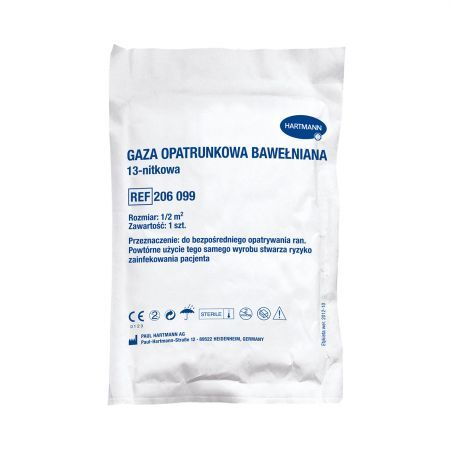 Gaza opatrunkowa jałowa bawełniana 1/2 m kw. 1 szt.