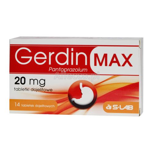 Gerdin MAX 20 mg 14 tabletek dojelitowych