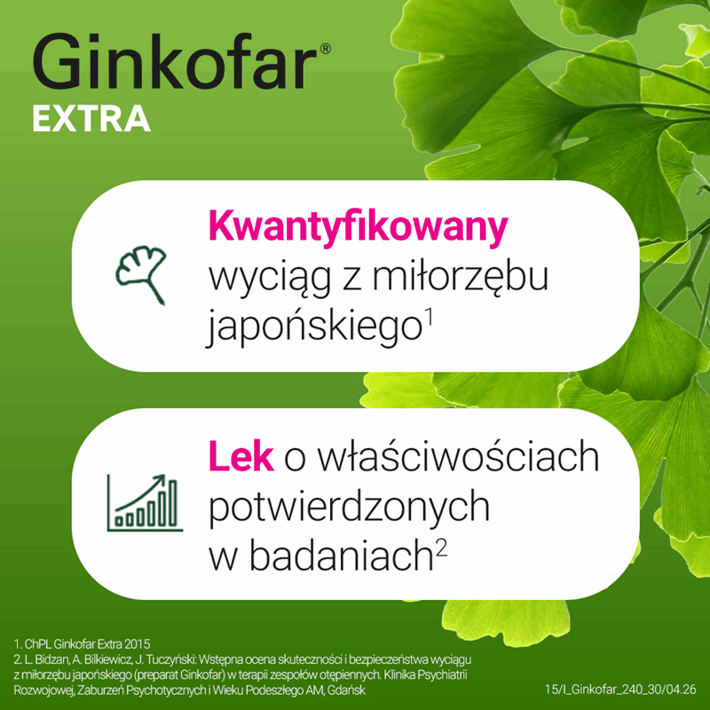 Ginkofar Extra 240 mg tabletki powlekane, 30 szt.