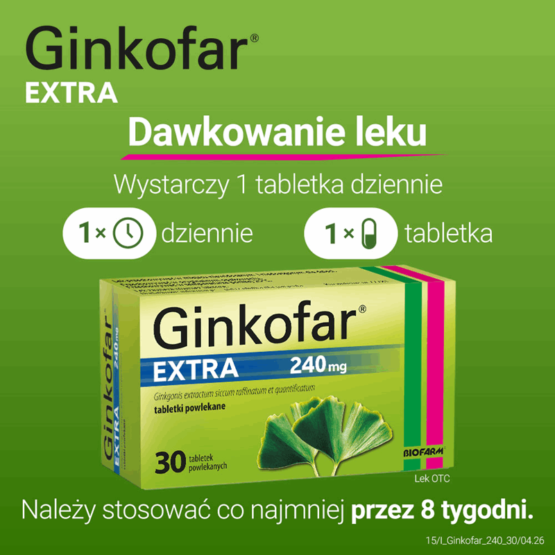 Ginkofar Extra 240 mg tabletki powlekane, 30 szt.