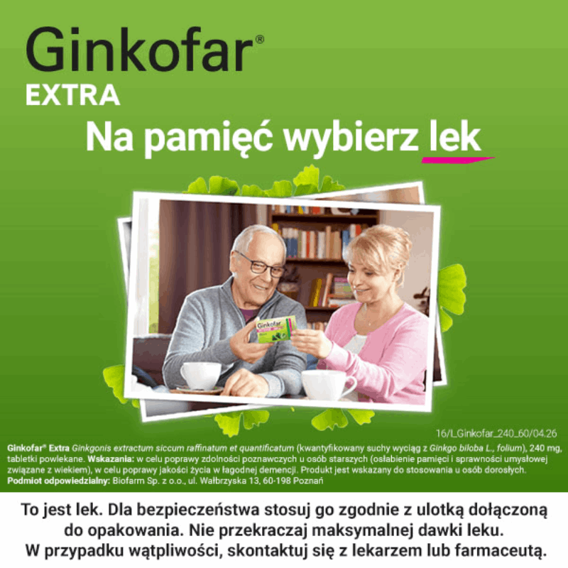 Ginkofar Extra 240 mg tabletki powlekane, 60 szt.