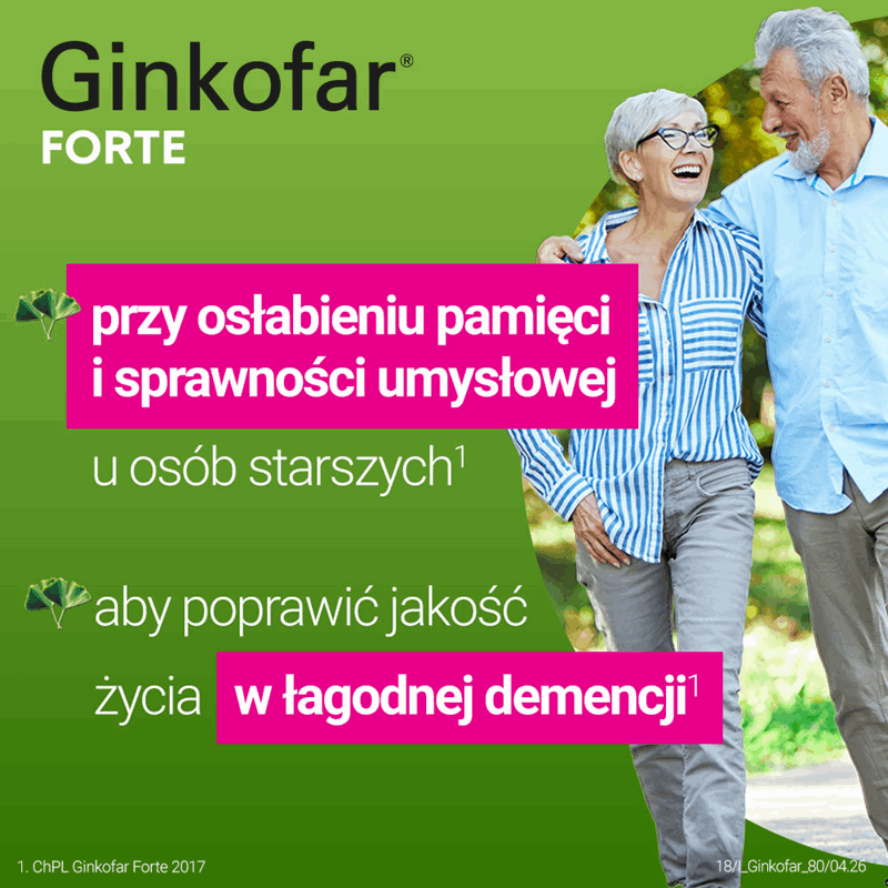 Ginkofar Forte 80 mg tabletki powlekane, 60 szt.