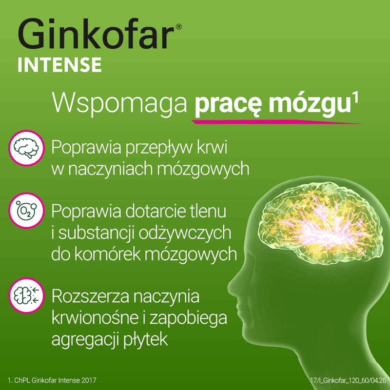 Ginkofar Intense 120 mg tabletki powlekane, 60 szt.