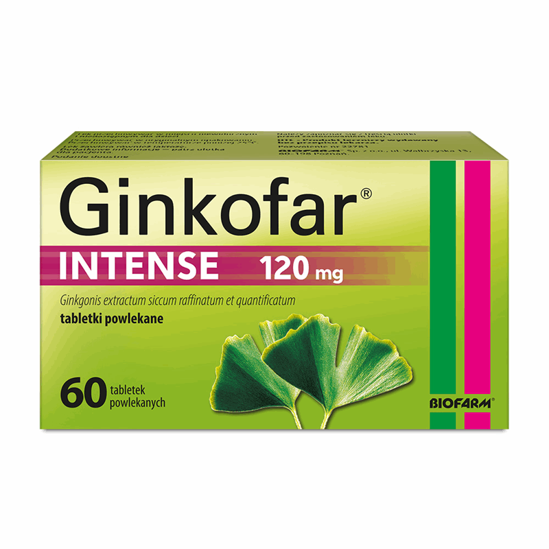 Ginkofar Intense 120 mg tabletki powlekane, 60 szt.