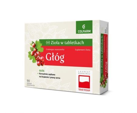 Głóg 90 tabletek powlekanych/Zioła w tabletekach