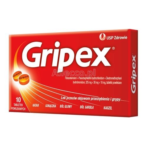 Gripex 10 tabletek powlekanych
