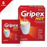 Gripex HOT 8 saszetek z proszkiem do sporządzenia roztworu
