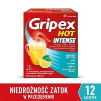 Gripex Hot Intense saszetki na objawy grypy i przeziębienia, 12 szt.