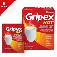 Gripex HOT MAX 8 saszetek z proszkiem do sporządzenia roztworu