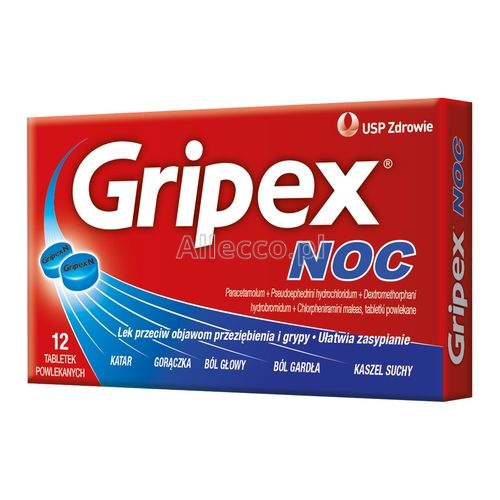 Gripex Noc 12 tabletek powlekanych