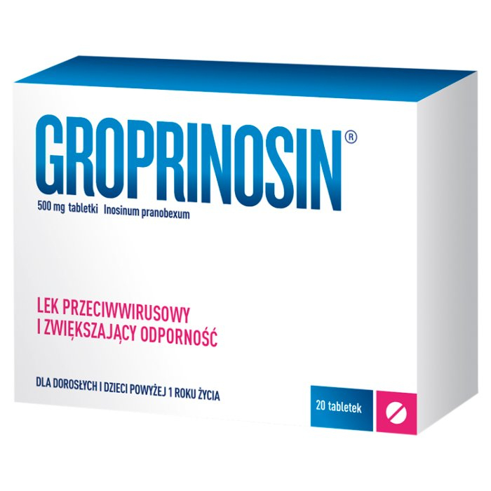 Groprinosin 500 mg 20 tabletek