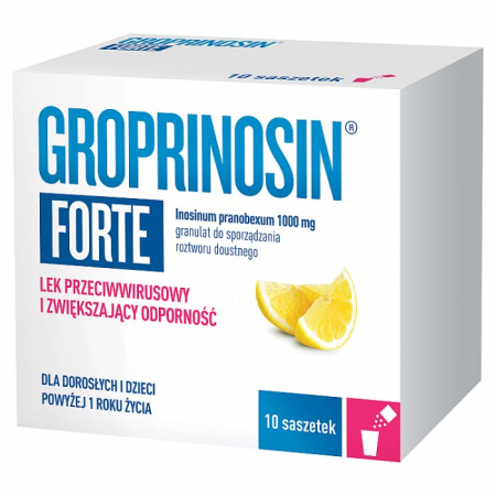 Groprinosin Forte 1000 mg przeciwwirusowy na odporność saszetki, 10 szt.