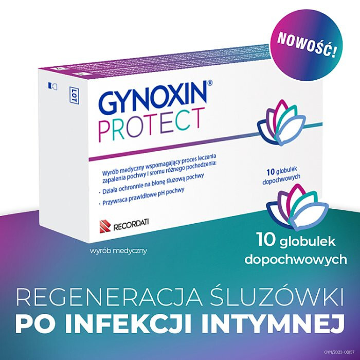 Gynoxin Protect globulki dopochwowe na infekcje intymne, 10 szt.