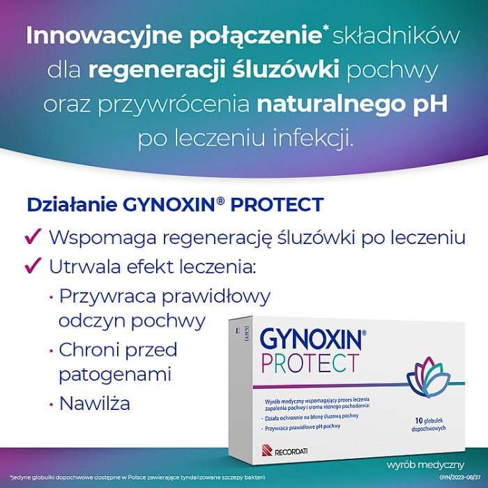 Gynoxin Protect globulki dopochwowe na infekcje intymne, 10 szt.