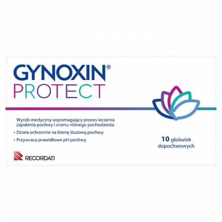 Gynoxin Protect globulki dopochwowe na infekcje intymne, 10 szt.