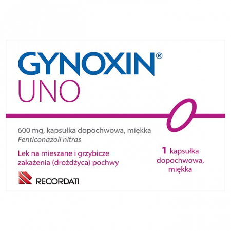 Gynoxin UNO 600 mg 1 globulka dopochwowa