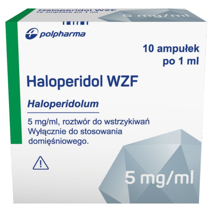 Haloperidol WZF 5 mg/1ml, roztwór do wstrzykiwań 10 ampułek