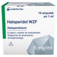 Haloperidol WZF 5 mg/1ml, roztwór do wstrzykiwań 10 ampułek