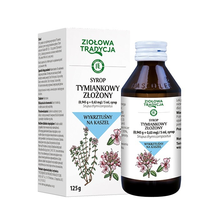 Hasco Lek syrop tymiankowy złożony na kaszel mokry wykrztuśny, 125 g