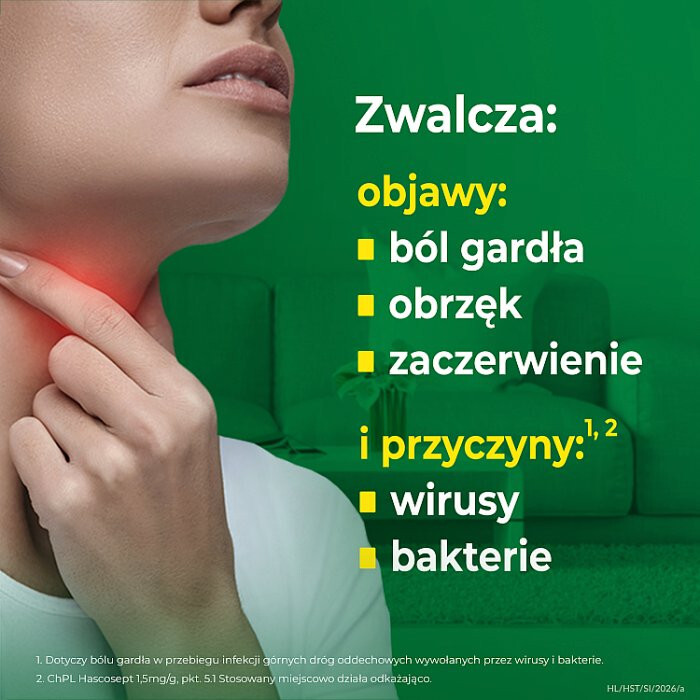 Hascosept aerozol 30 g / Ból gardła