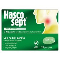 Hascosept (smak miętowy) 24 pastylki do ssania