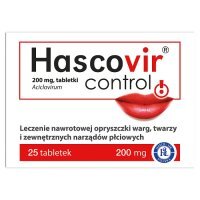 Hascovir Control 200 mg 25 tabletek / Opryszczka