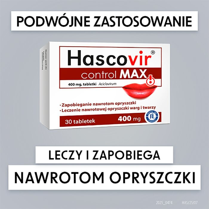 Hascovir Control MAX 60 tabletek