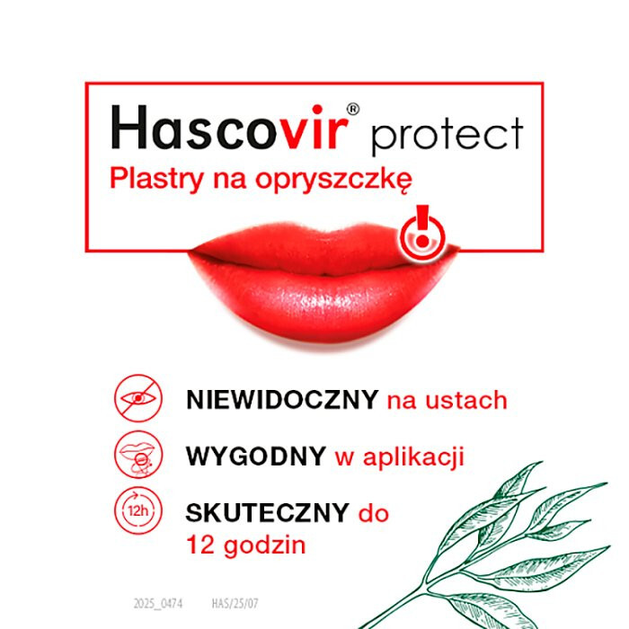 Hascovir Protect plastry na opryszczkę, 15 szt.