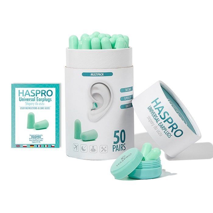 HASPRO Tube50 Stopery do uszu (miętowe) 50 par