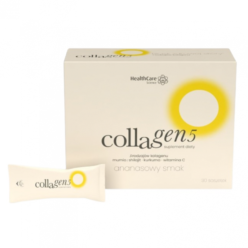 HealthCare Science Collagen 5 saszetki z proszkiem o smaku ananasowym, 30 szt.