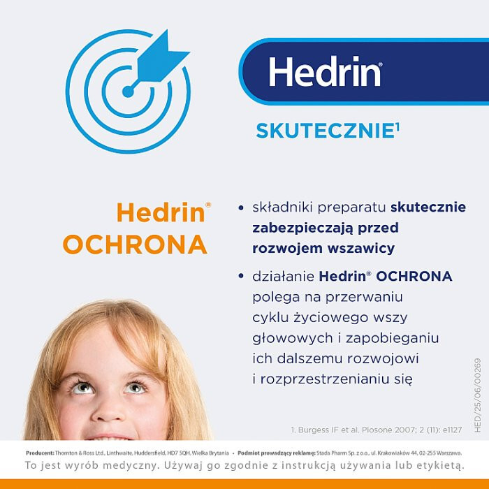 Hedrin Ochrona odżywka w sprayu chroniąca przed wszawicą głowową, 100 ml
