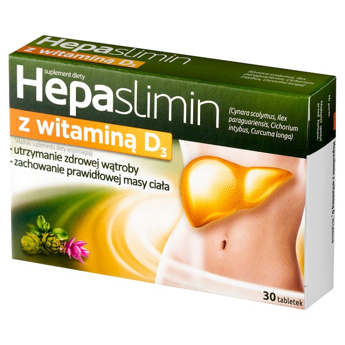 Hepaslimin z witaminą D3 tabletki, 30 szt.