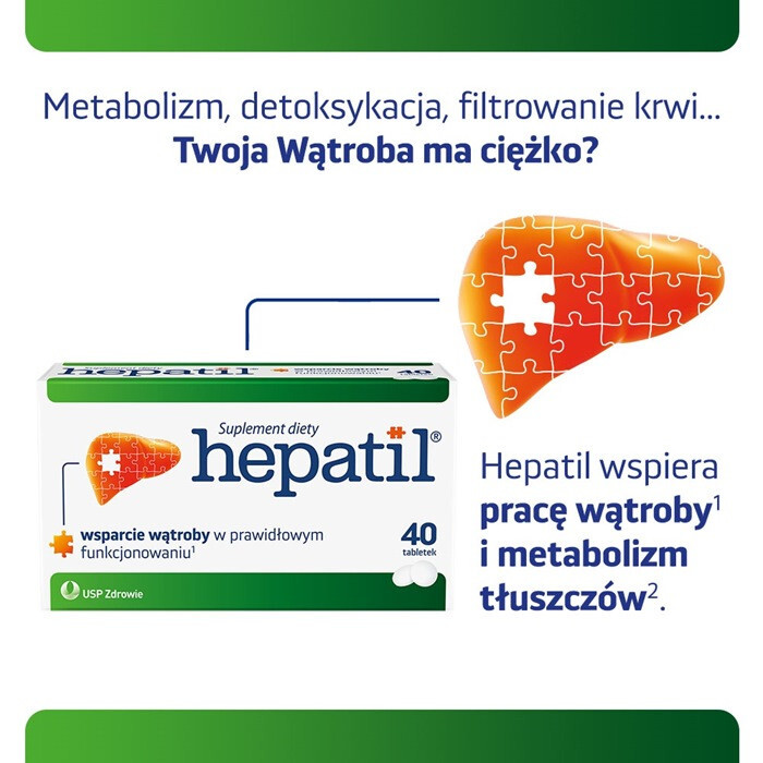 Hepatil tabletki wspierające wątrobę, 40 szt.