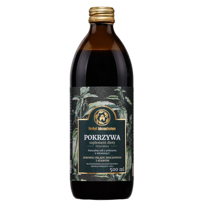 Herbal Monasterium Pokrzywa 100% sok z pokrzywy z witaminą C, 500 ml