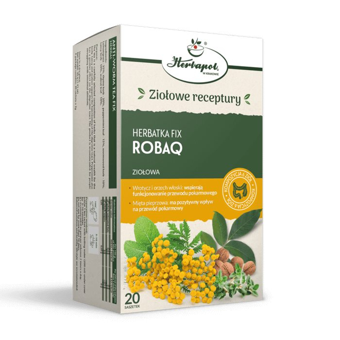 Herbapol Kraków Robaq, herbata fix ziołowa, 20 sasz.