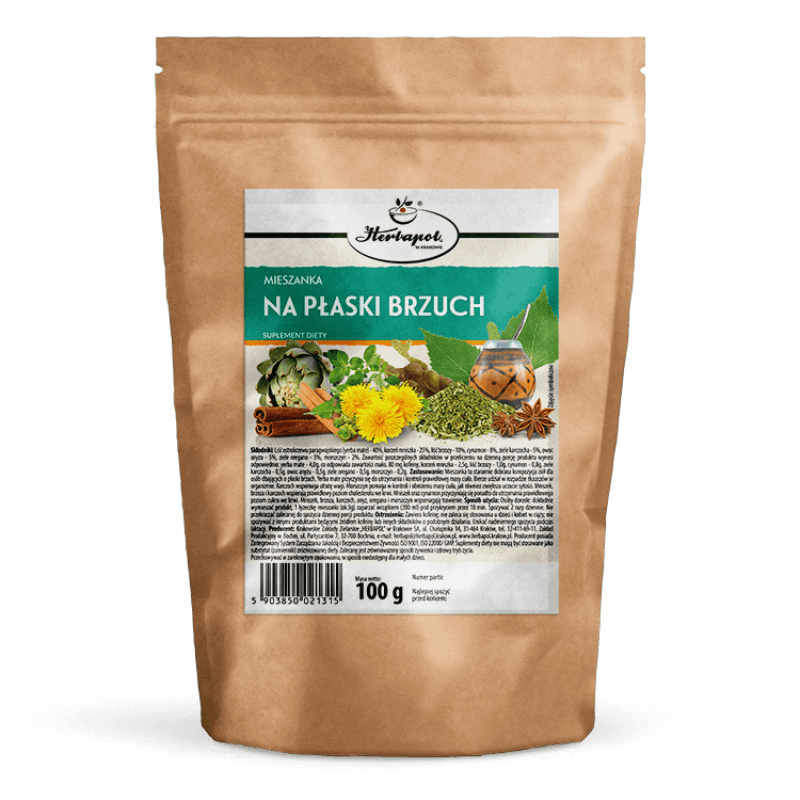 Herbapol Mieszanka Na Płaski Brzuch, 100 g
