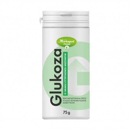 Herbapol Poznań Glukoza w proszku o smaku cytrynowo-miętowym, 75 g