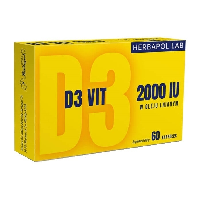 Herbapol Witamina D3 2000 IU kapsułki, 60 szt.