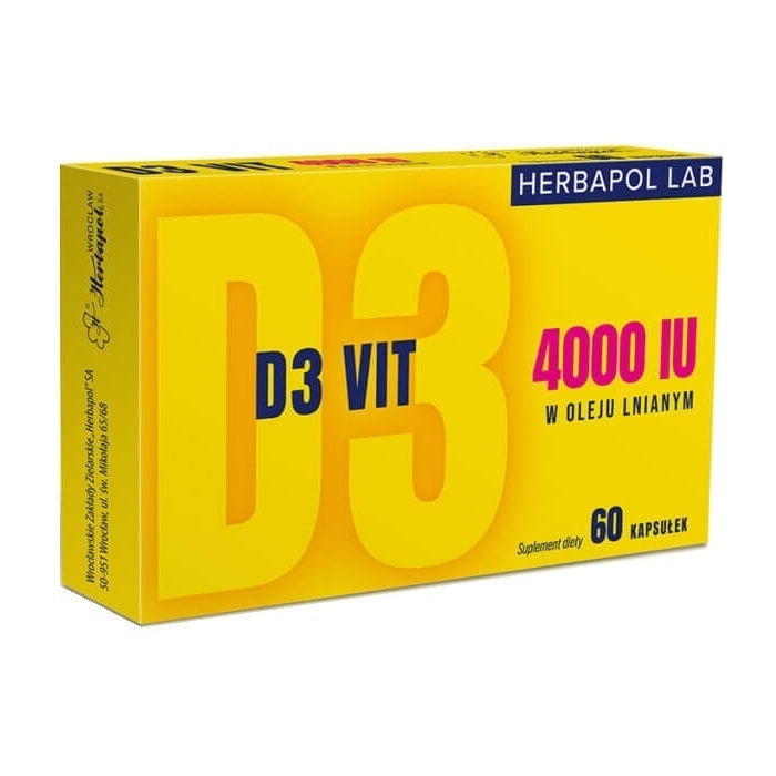 Herbapol Witamina D3 4000 IU kapsułki, 60 szt.